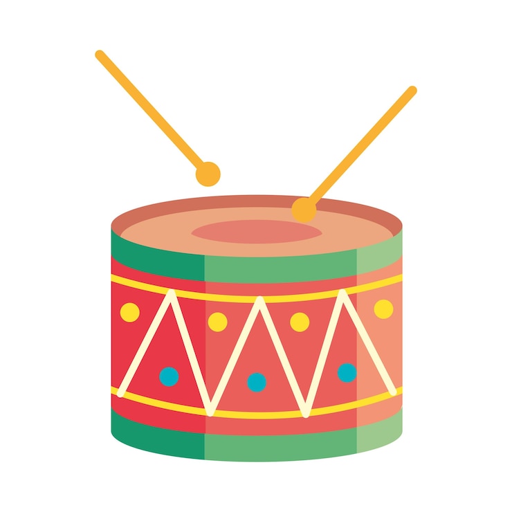 Free Vector mexican instrument drum