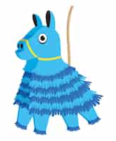 Бесплатное векторное изображение Мексиканская пината голубая лама