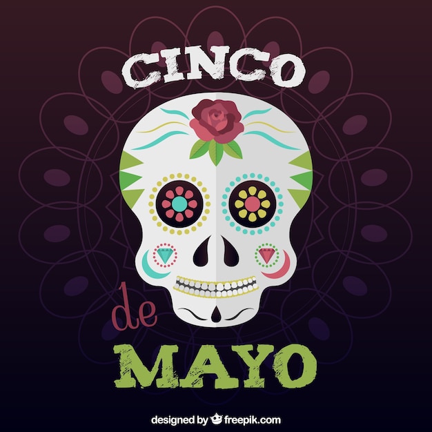 Free vector mexican skull background