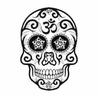 Free vector mexican skull design