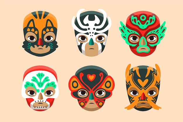 Mexican wrestler element collection