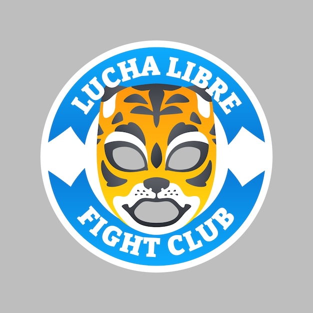 Free vector mexican wrestler logo design