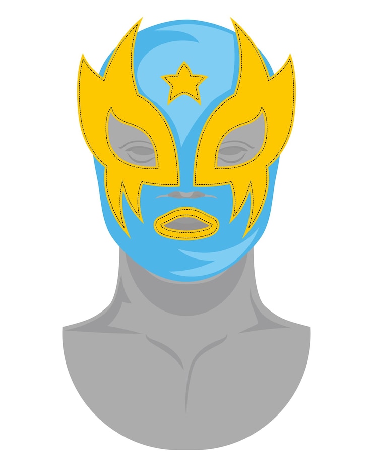 Free Vector mexican wrestling mask blue