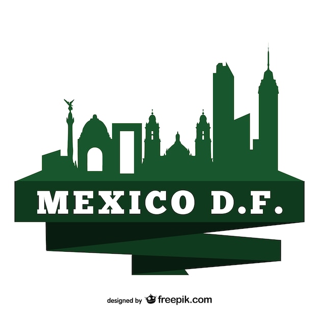 Vettore gratuito mexico df logo