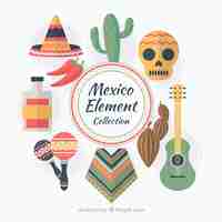 Free vector mexico element collection