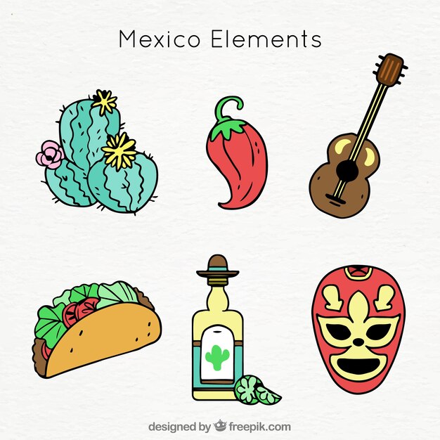 Free Vector mexico element collection