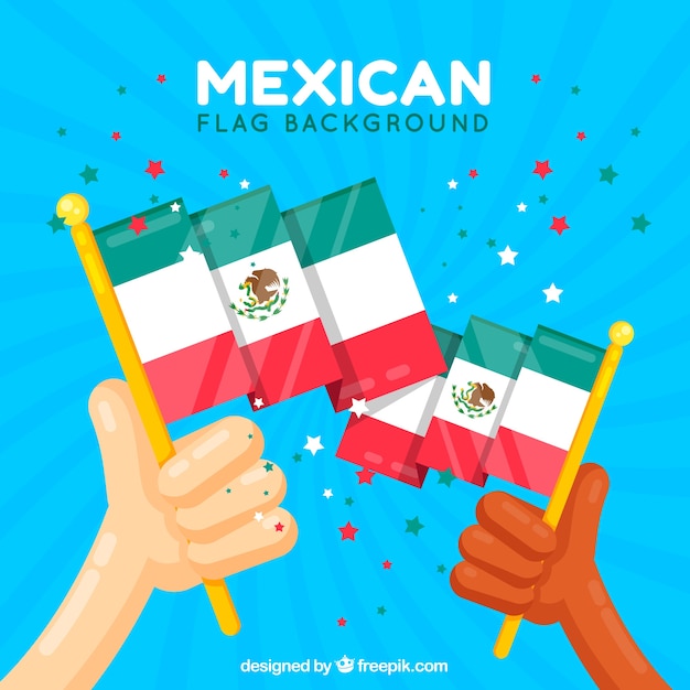 Free vector mexico flag background