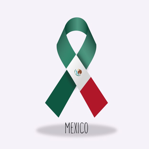 Дизайн флага Мексики с лентой