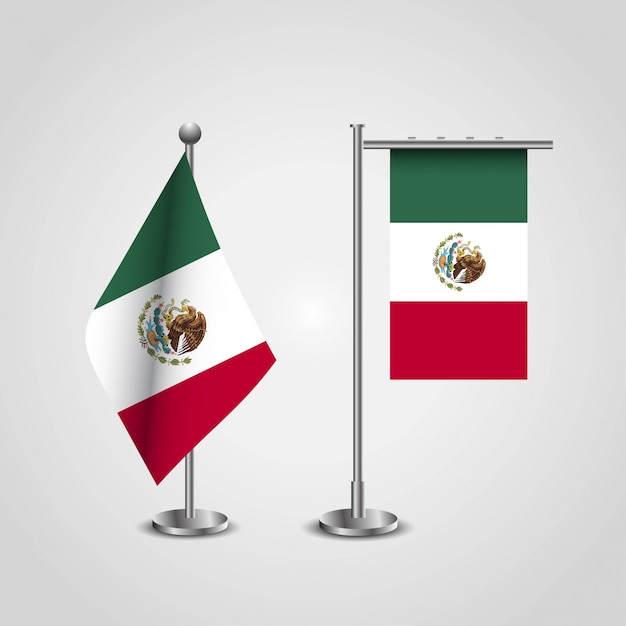 Mexico flag with creative design vector 