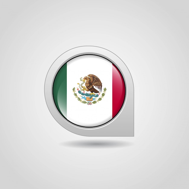 Mexico flag with creative design vector
