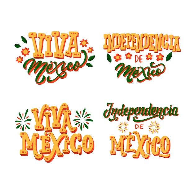 Mexico independence day badges