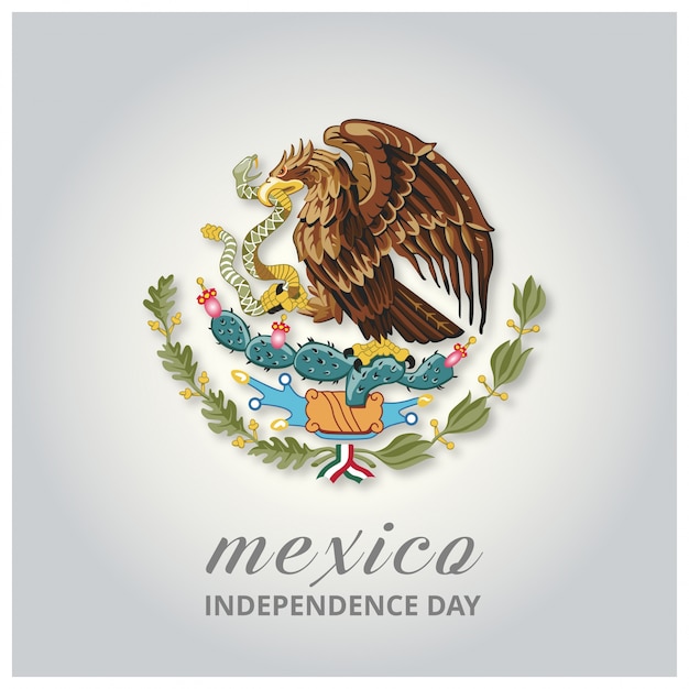 Mexico independence day design with eagle