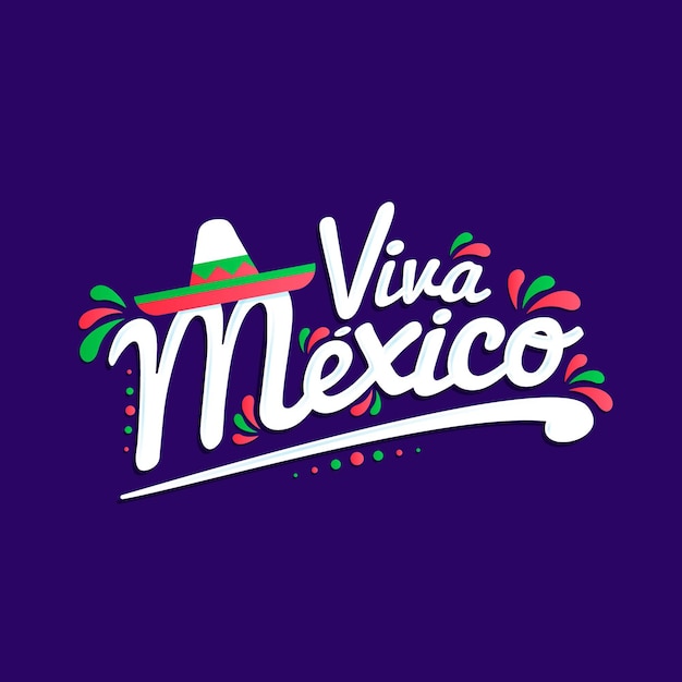 Mexico independence day lettering style