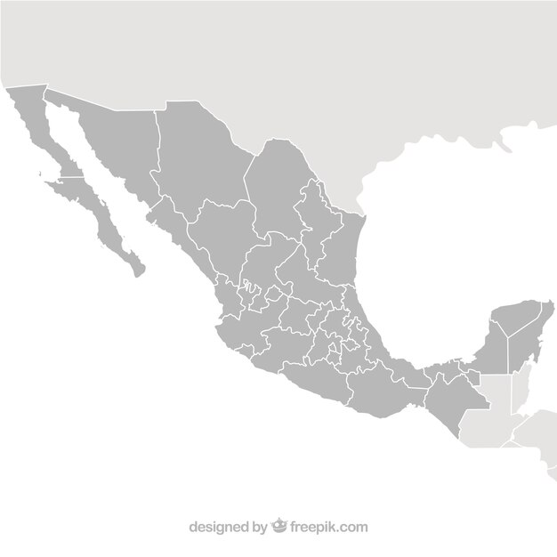 メキシコ地図ベクトル