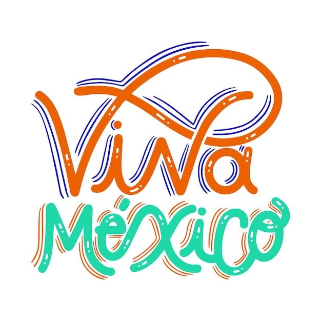 Mexico's independence lettering design