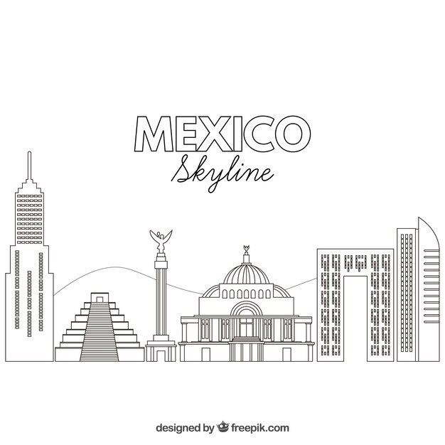 Mexico skyline background