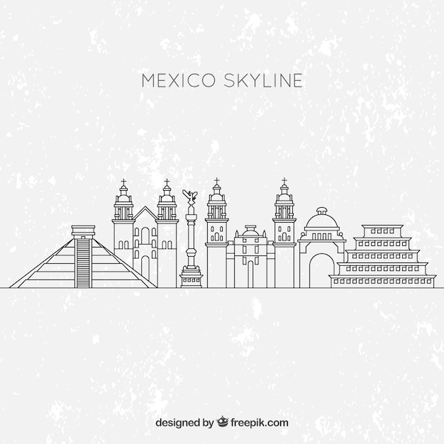 Mexico skyline background