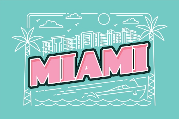 Miami city lettering