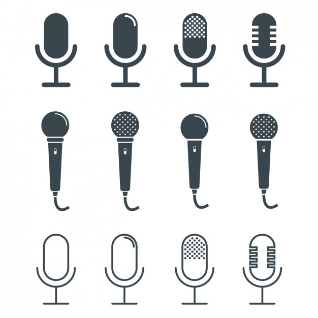 무료 Vector 마이크 디자인 컬렉션