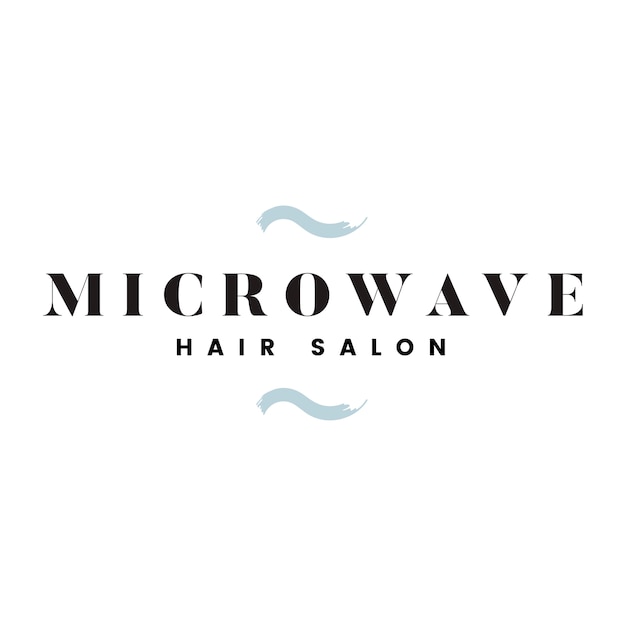 Free vector microwave hair salon logo vector