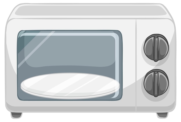 Free vector microwave oven isolated on white background