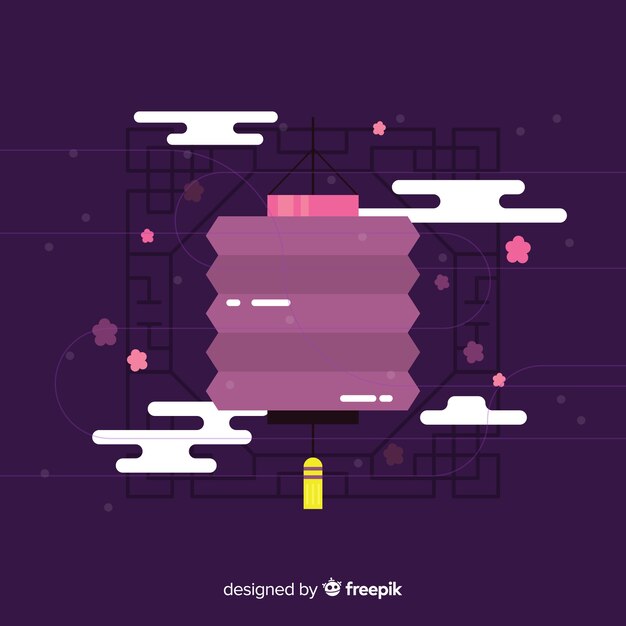 Mid autumn festival background in flat design