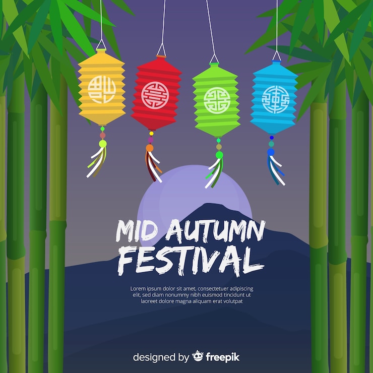 Free Vector mid autumn festival background