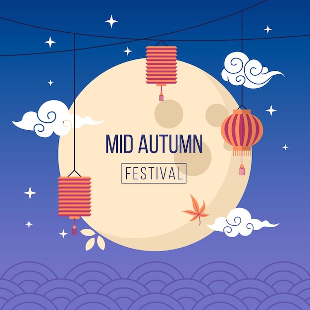 Free vector mid-autumn festival design