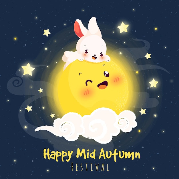 Mid-autumn festival drawn design