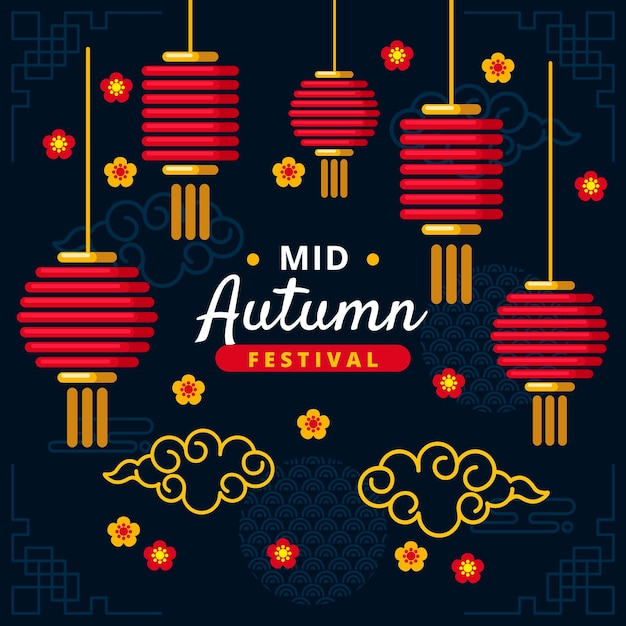 Mid-autumn festival illustration style