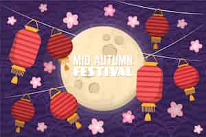 Free vector mid-autumn festival theme