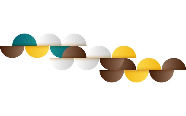 Геометрический абстрактный узор середины века с простыми формами и красивой цветовой палитрой Простая композиция геометрического узора Векторная иллюстрация
