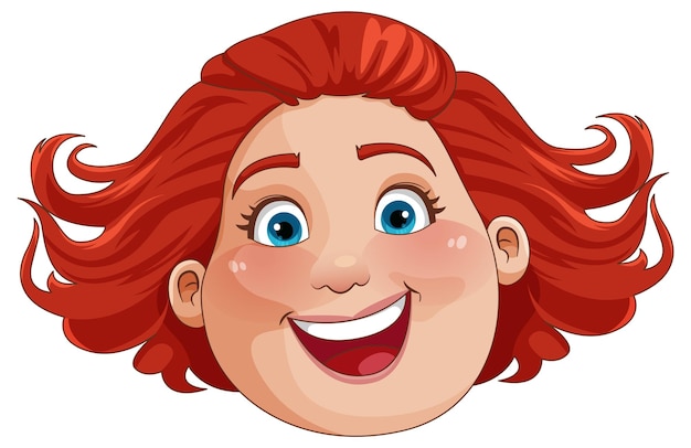 Free vector middle age chubby woman face