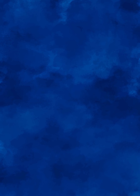 ミッドナイトブルーのエレガントな水彩画の背景