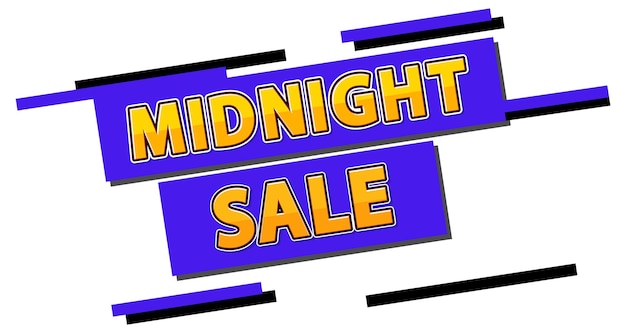 Midnight Sale Icon Banner Inc Square Sign