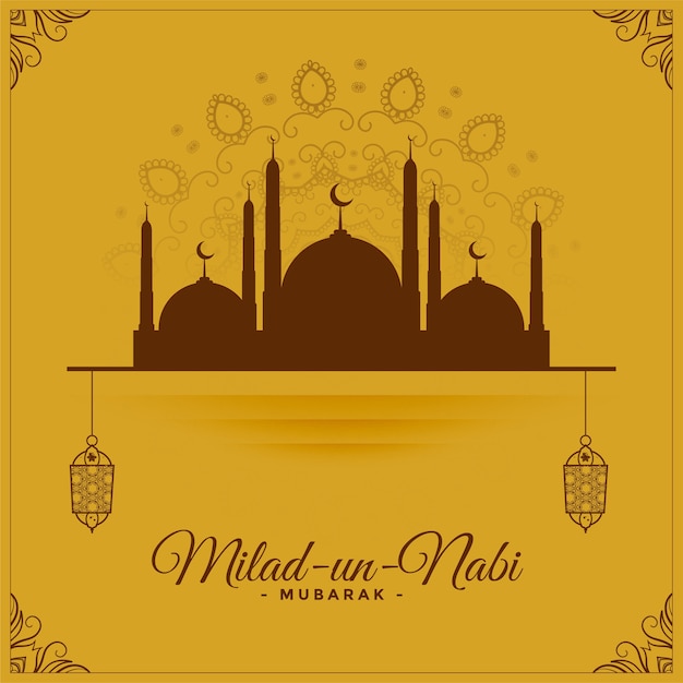 Milad un nabi islamic greeting decorative background