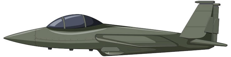 Free Vector a military aircraft on white background