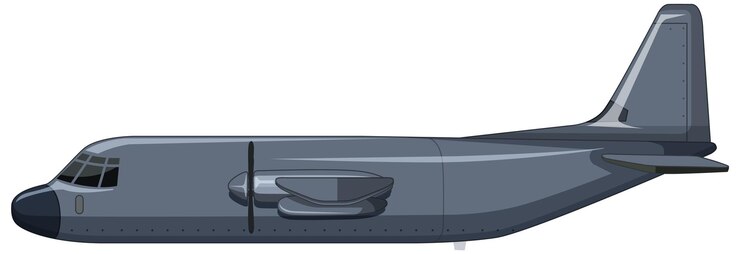 Free Vector a military aircraft on white background