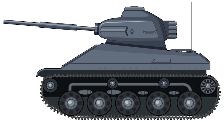 無料Vector 白い背景の上の軍の戦車