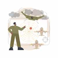 Free vector military drone concept illustration