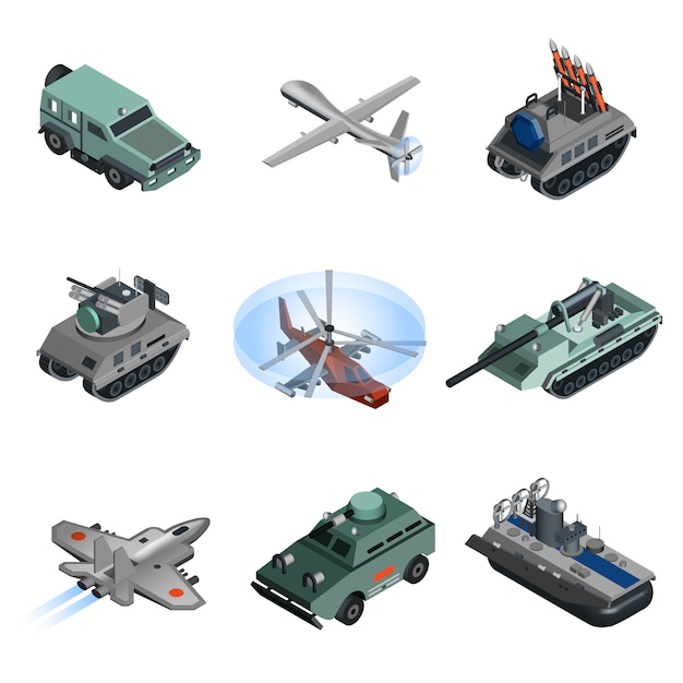 Military equipment isometric