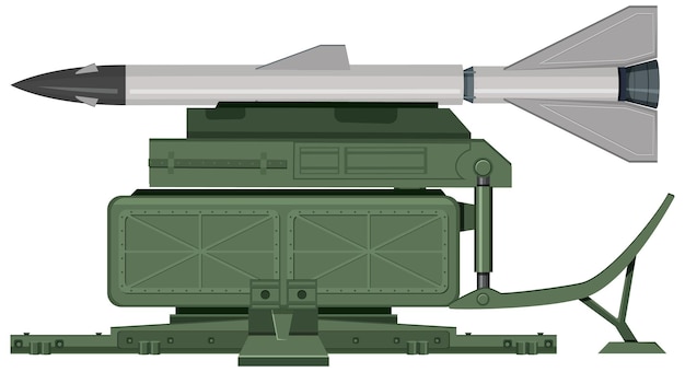 Бесплатное векторное изображение Вектор военной ракетной установки