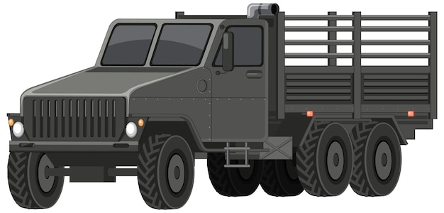 Military vehicle on white background