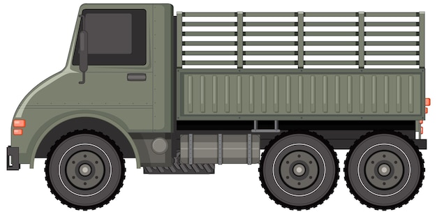 Free vector military vehicle on white background