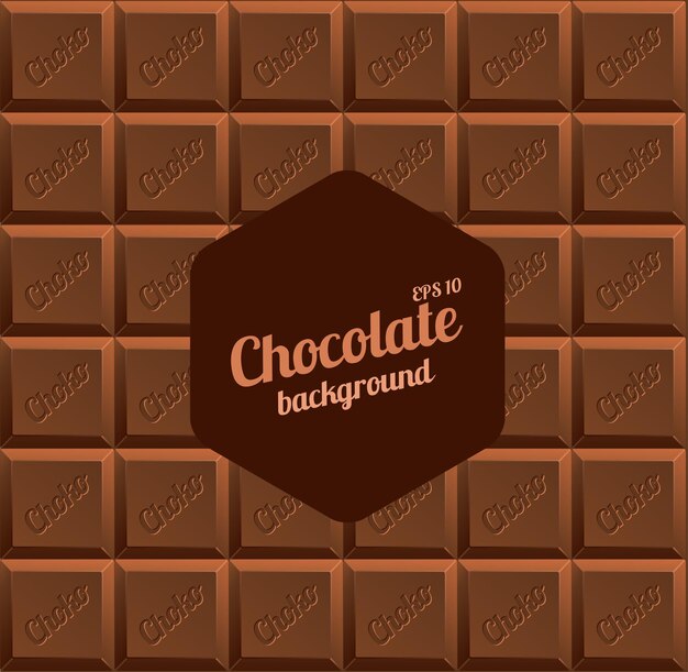 チョコレート背景デザイン 無料のベクター