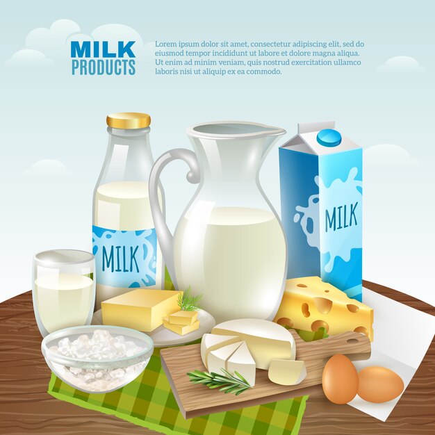 ミルク製品の背景