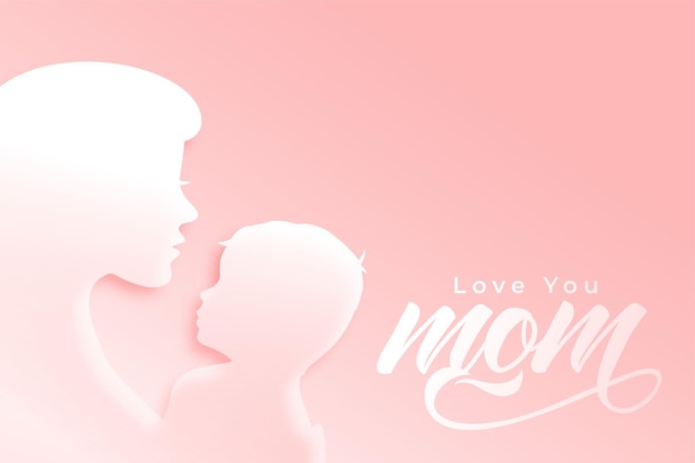 Mimimalist style mother's day greeting design vector illustration