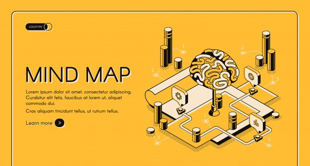 Карта разума визуального мышления инструмент изометрической посадки