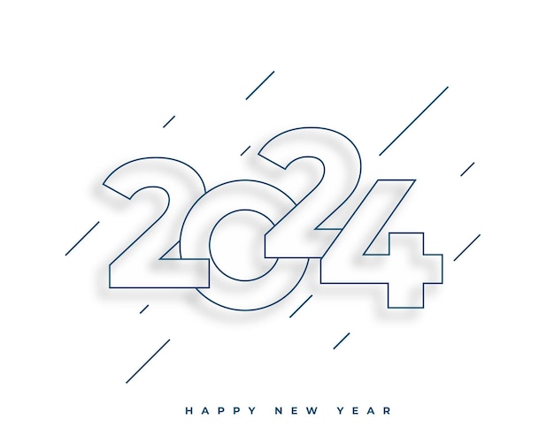 Minimal 2024 new year event background in line style