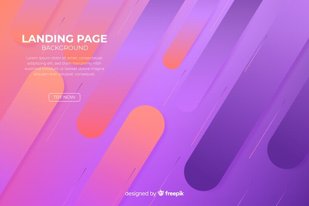 Minimal abstract landing page